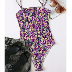 Allover Floral Print Cami Bodysuit- Brand New**